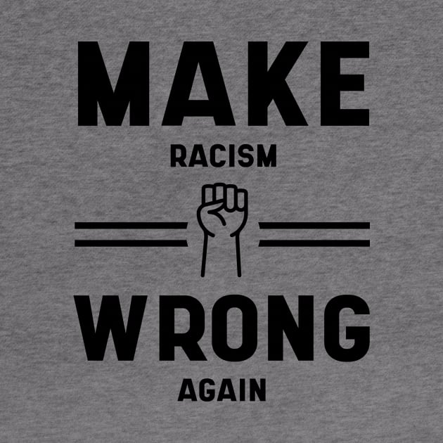 Make Racism Wrong Again Anti-Hate 86 45 Resist Message - Protest Gifts by Diogo Calheiros